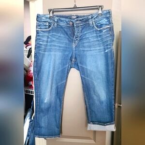 Silver Jeans Elyse Capri SZ 16W